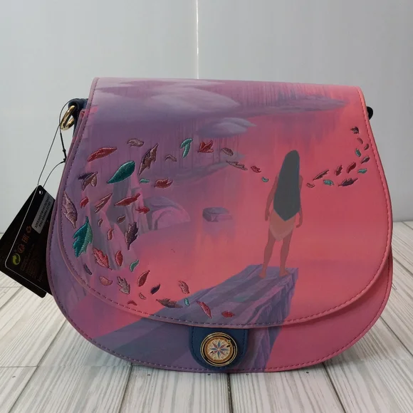 Loungefly Disney Pocahontas Colors of the Wind Crossbody Purse - Picture 3 of 10
